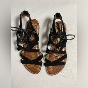 Sam Edelman Black Gemma Gladiator Sandals Size 7 1/2